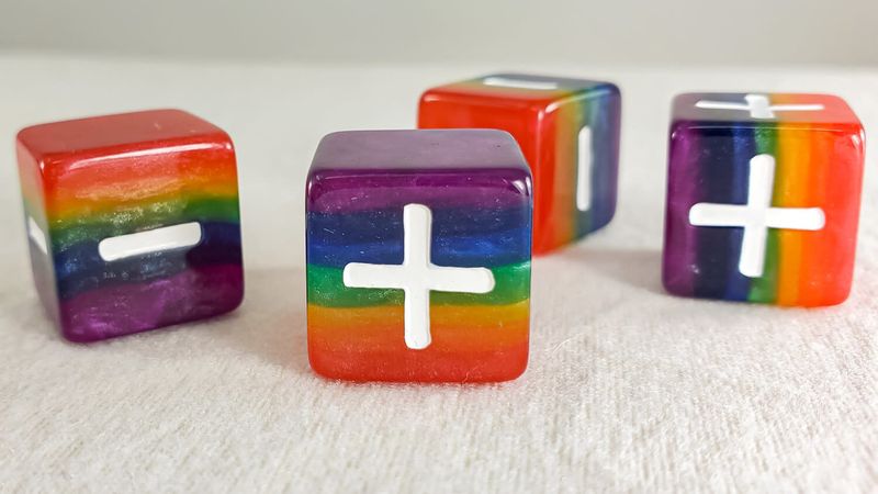 Opaque Pack of 4 Rainbow Pride 16mm Fate D6