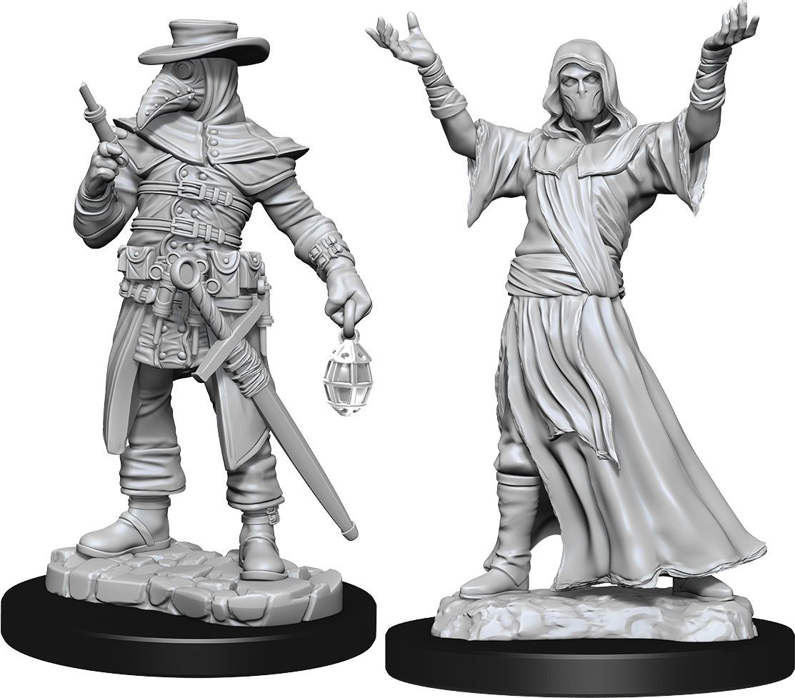 WizKids Deep Cuts Unpainted Miniatures: W15 Plague Doctory &amp; Cultist
