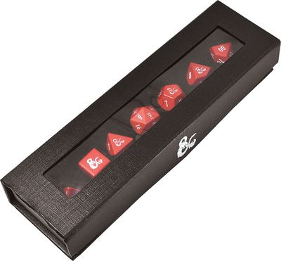Dungeons &amp; Dragons RPG: Heavy Metal Red and White RPG Dice Set
