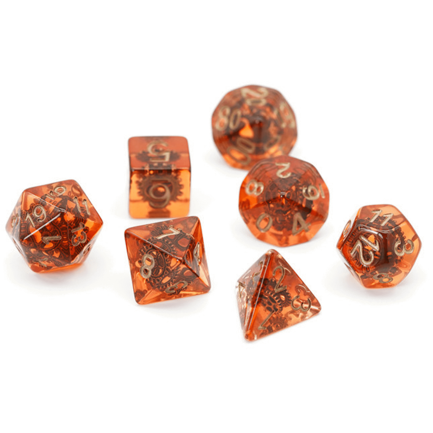 Copper Gears RPG Dice Set