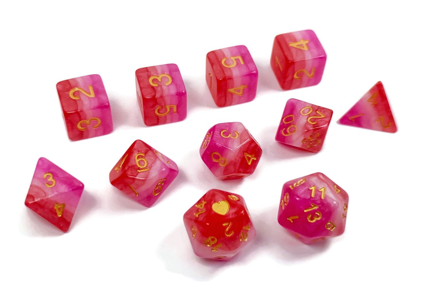 Lesbian Pride Dice Set