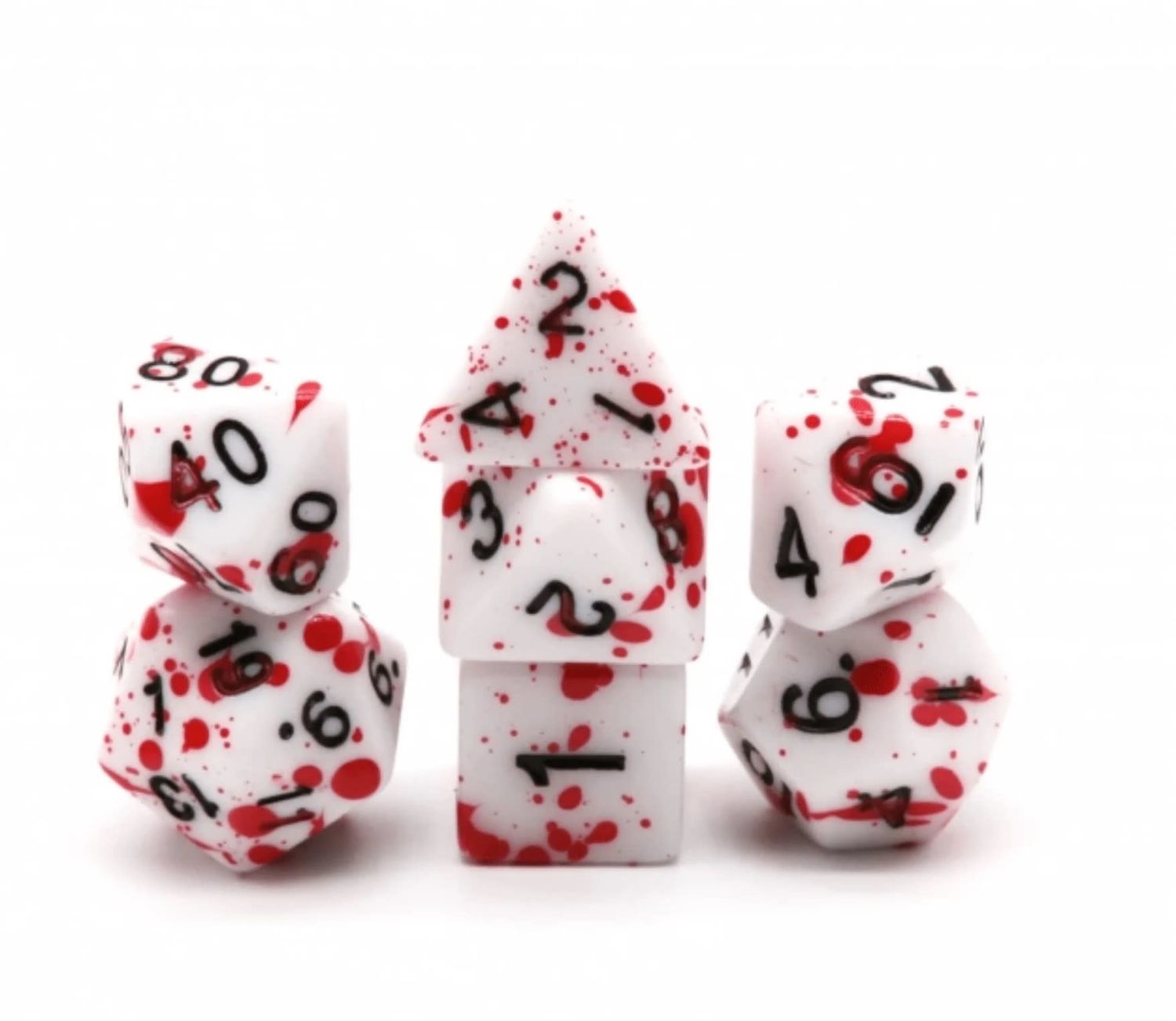 Blood Splatter RPG Dice Set