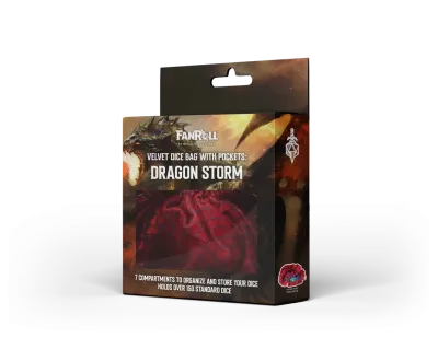 Dragon Storm Velvet Compartment Dice Bag