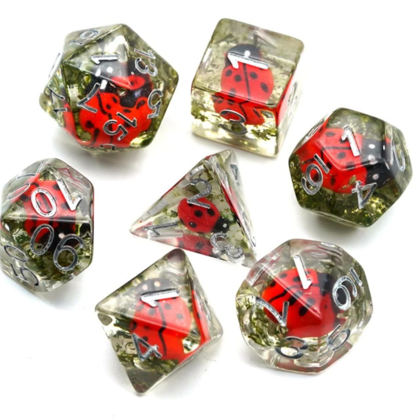 Red Ladybug RPG Dice Set