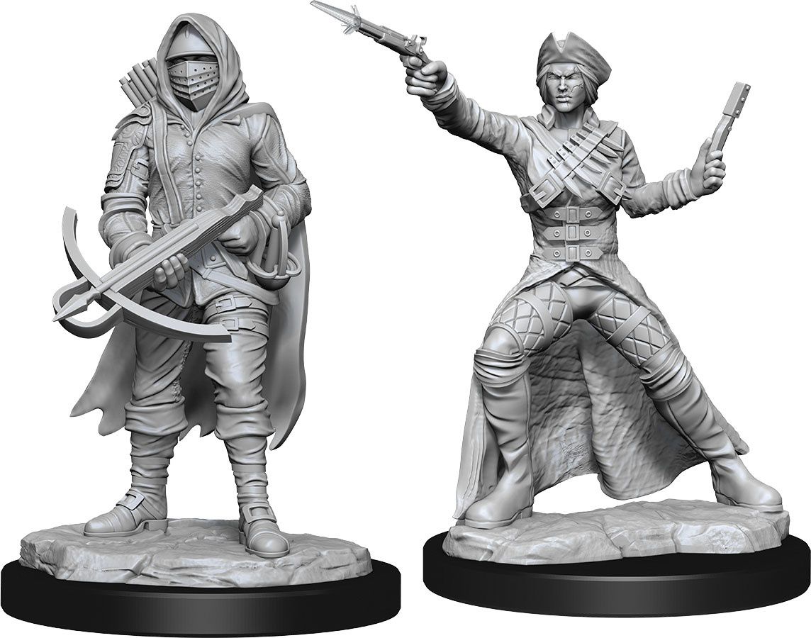 WizKids Deep Cuts Unpainted Miniatures: W15 Bounty Hunter &amp; Outlaw