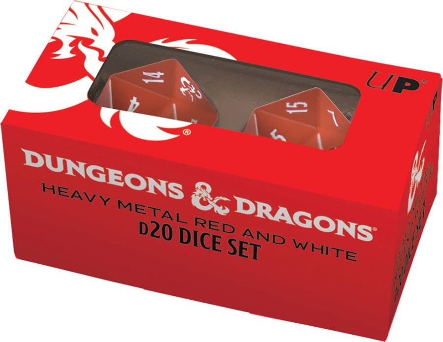 Dungeons &amp; Dragons RPG: Heavy Metal Red and White D20 Dice Set