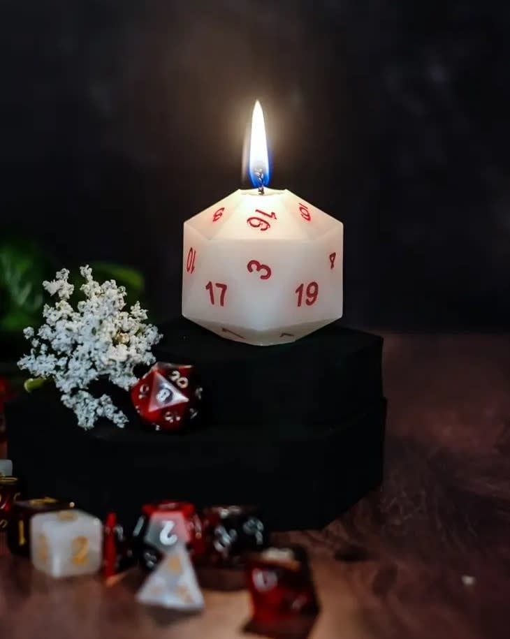 February Scent of the Month Ceremony Scented DnD Dice Candle