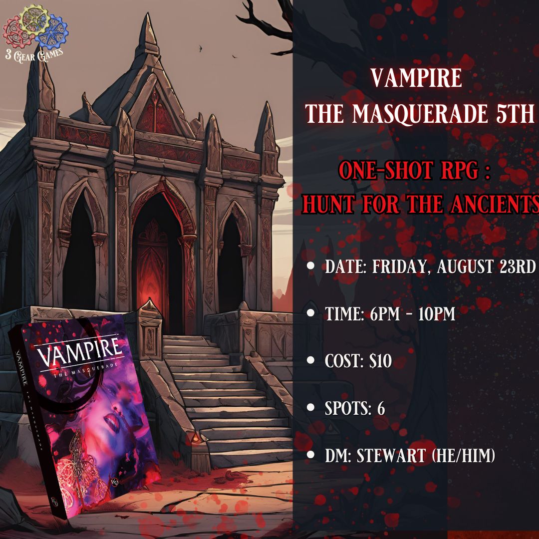 Vampire The Masquerade One-Shot RPG : Hunt for the Ancients