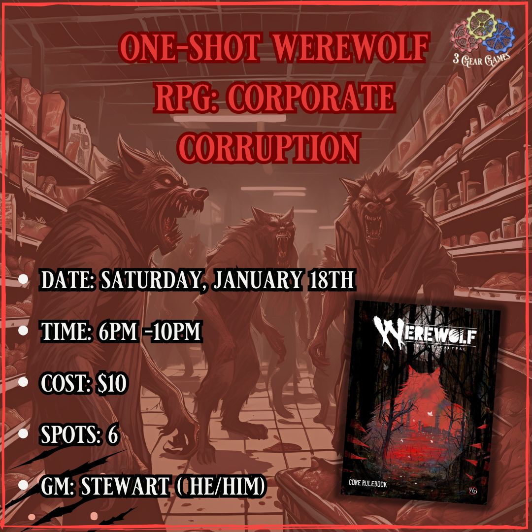 One- Shot RPG : Werewolf The Apocalypse (5E): Corporate Corruption
