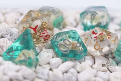 Red Koi Fish RPG Dice Set