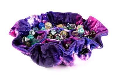 Velvet Compartment Dice Bag: Nebula