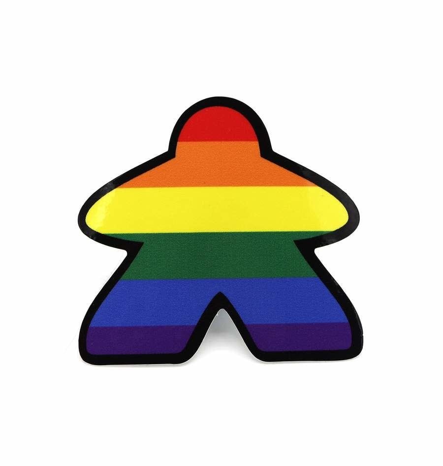 Gamer Stickers, Variation: Meeple Sticker: Pride!