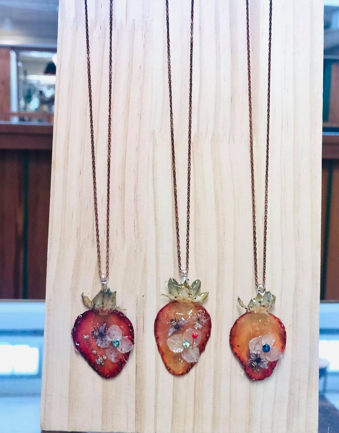 Real Fruit Necklace, Color: Strawberry
