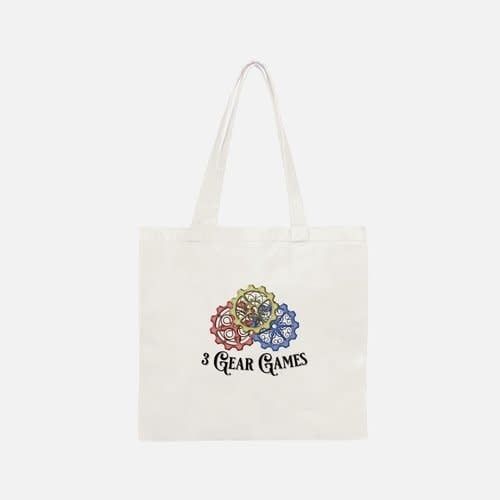 3 Gear Games - Cotton Tote Bag, Variation: 3 Gear Games  Logo