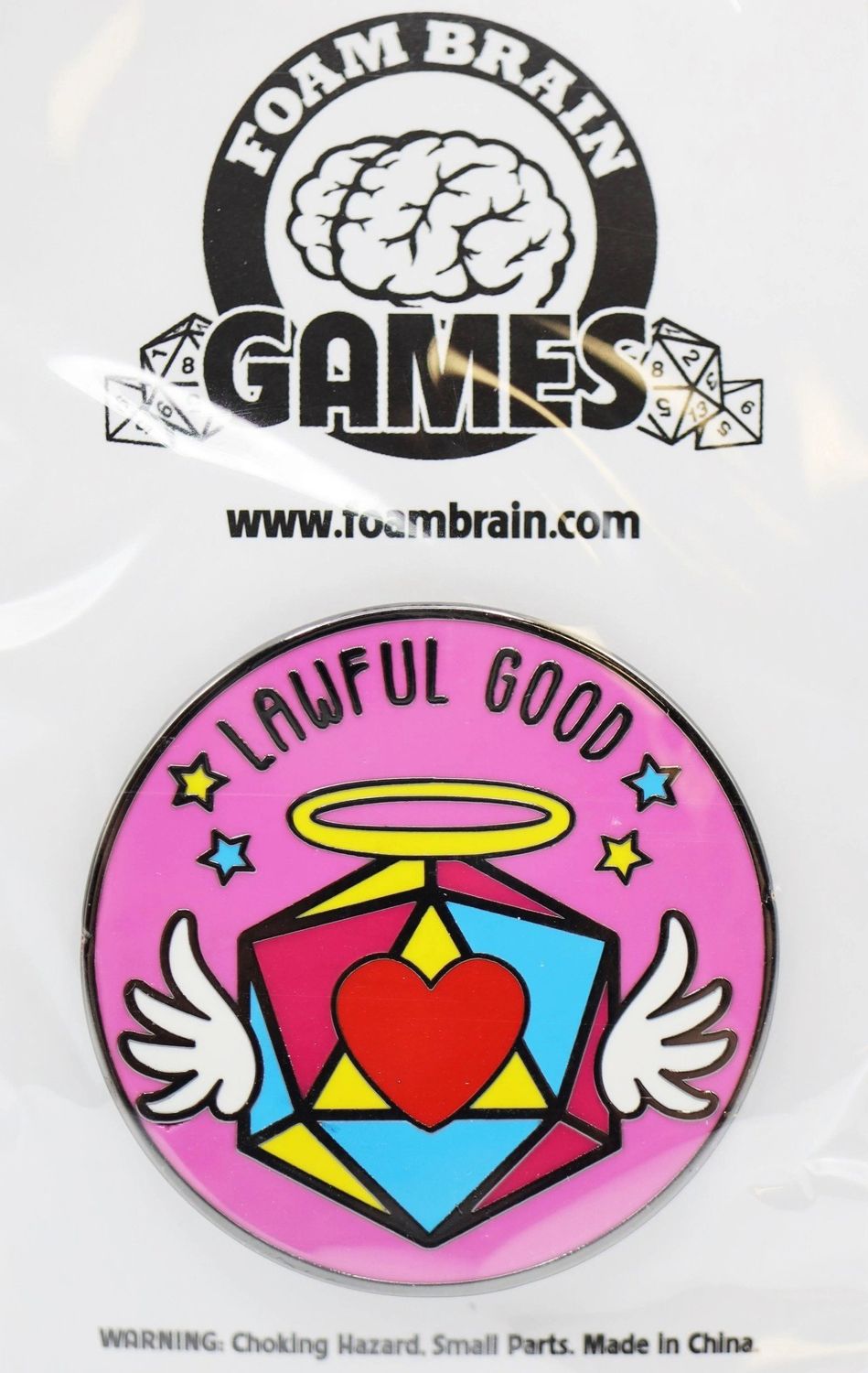 Pride Flag Alignment Pin: Pansexual, Variation: Lawful Good