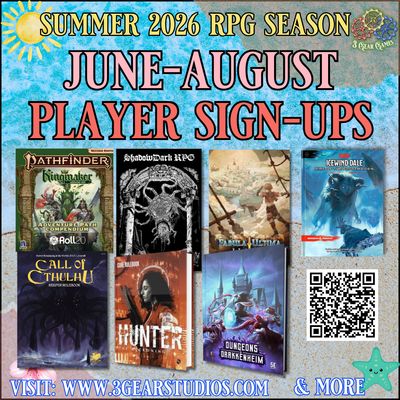 Summer 2026 Season Role Playing Game Player Sign-ups