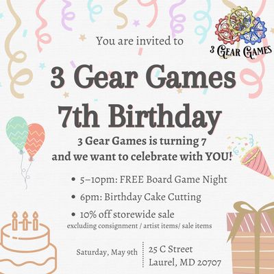 3 Gear Games 7th Birthday