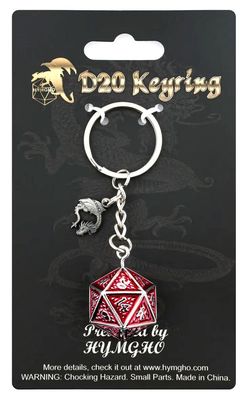 Metal D20 Dice Keychain Behemoth