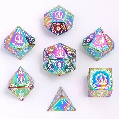 Wizard Solid Metal Polyhedral Dice Set