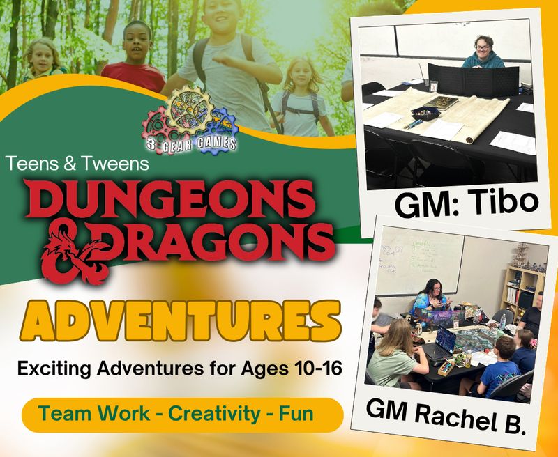 (Oct)  Dungeons &amp; Dragons Sessions for Teens &amp; Tweens