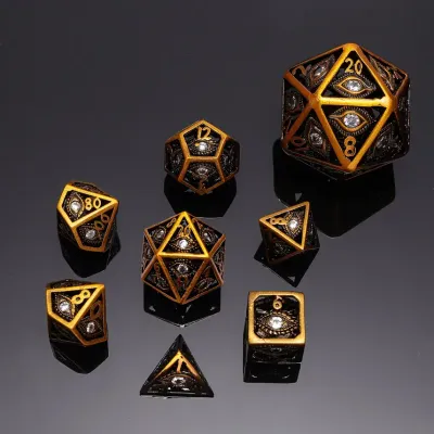 Mini Dragon's Eye Hollow Metal Dice Set