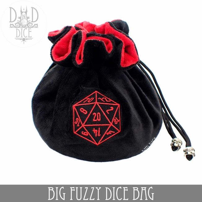 Big Fuzzy Dice Bag , Color: Black