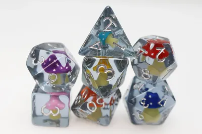 Mushroom Inclusion RPG Dice Set