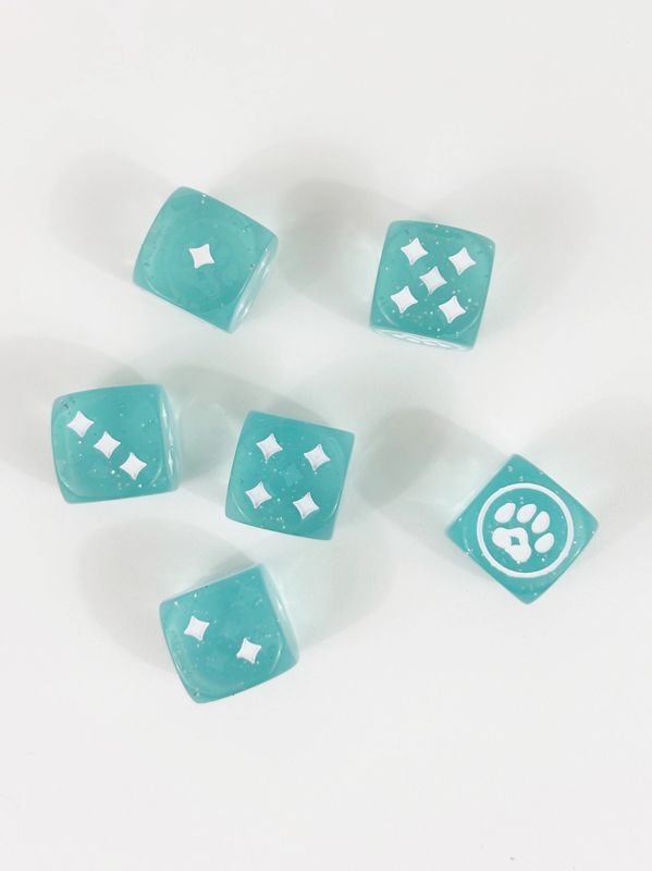 Magical Kitties Save the Day! RPG: d6 20mm Kitty Paw Dice Set (6)