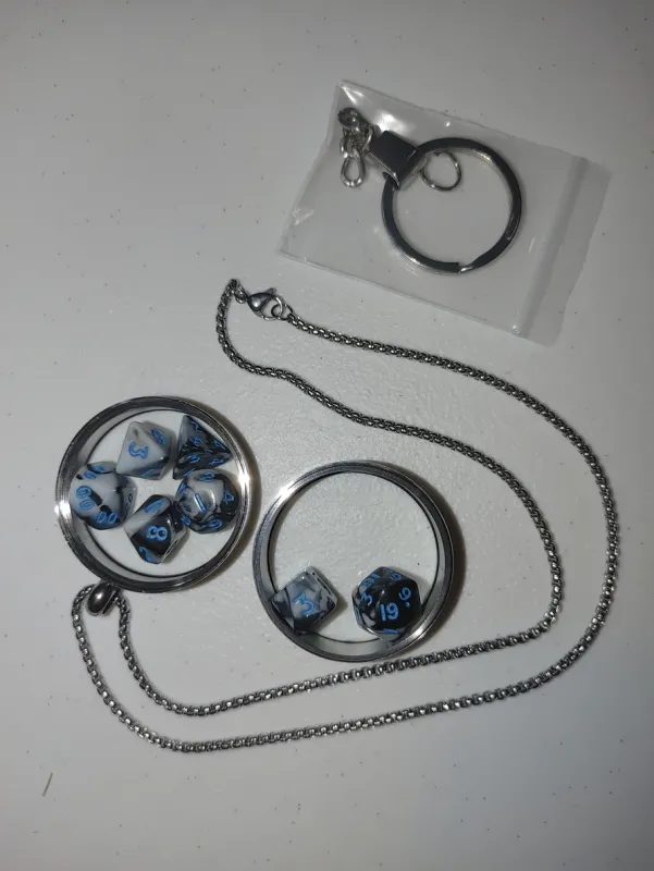 Glass Locket (For 11mm Mini Dice)