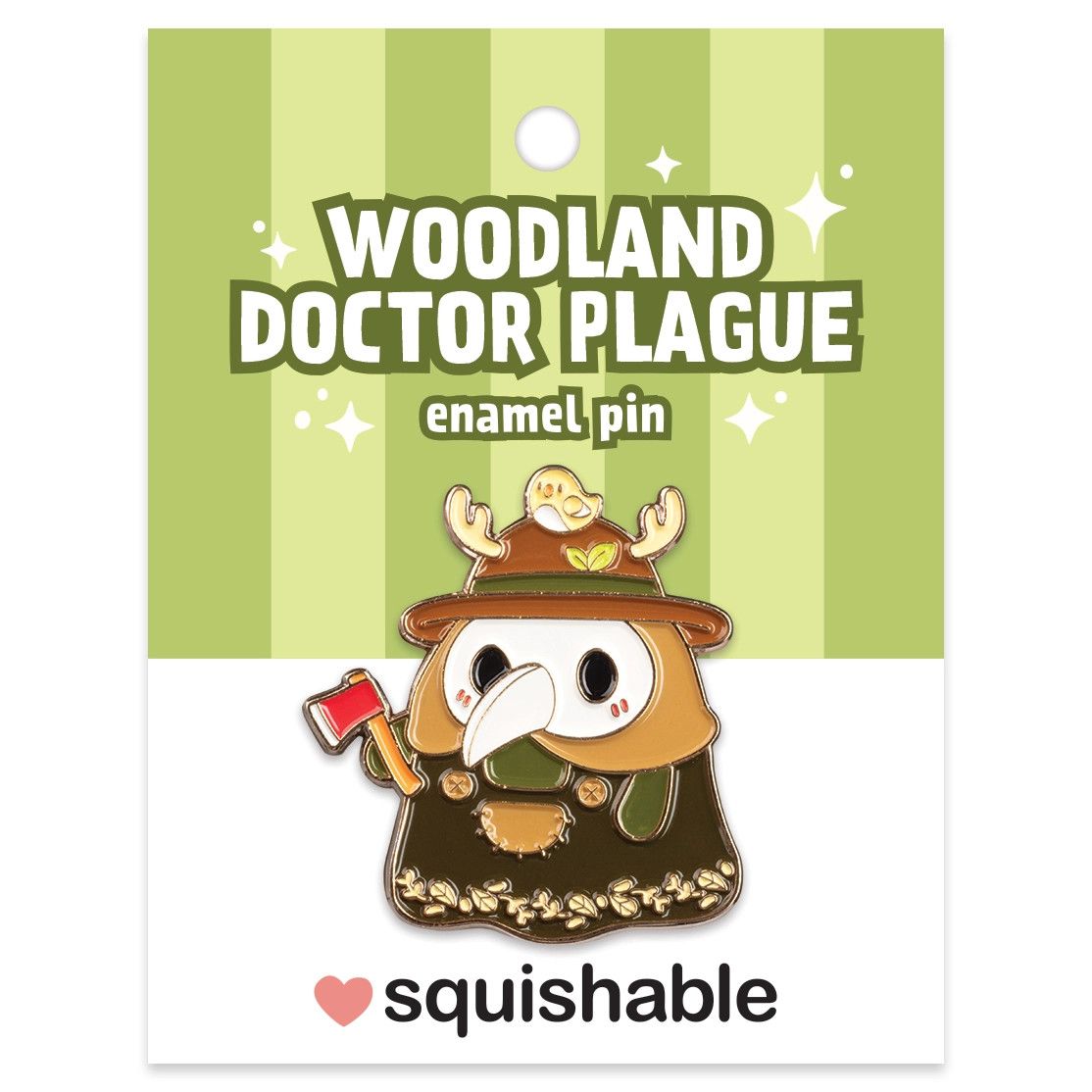 Squishables Enamel Pin, Variation: Woodland Plague Doctor