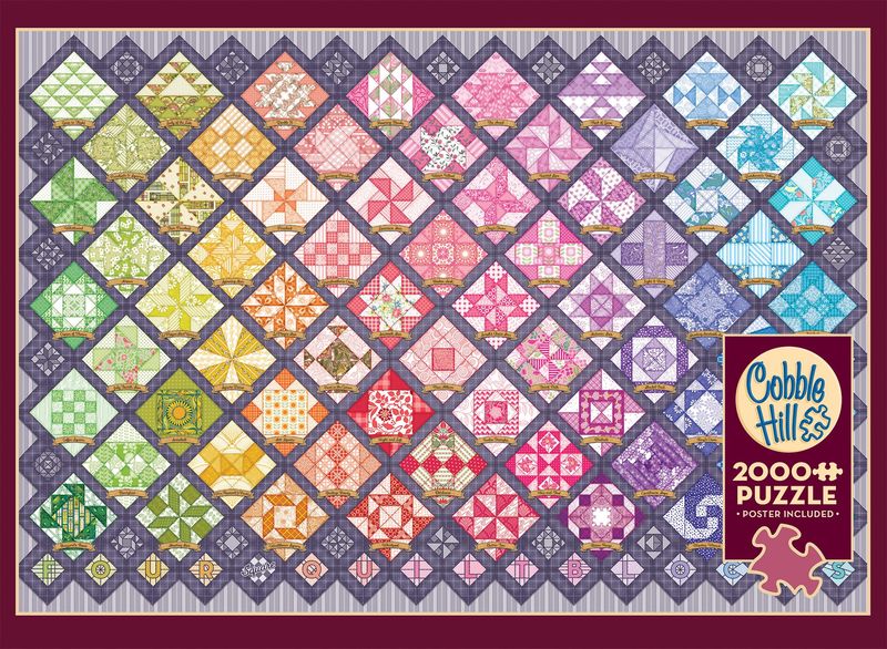 Four Square Quilt Blocks - 2000-Piece Puzzle