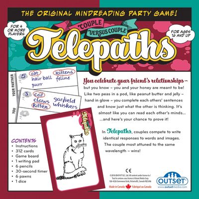 Telepaths: Couple Vs Couple Board Game
