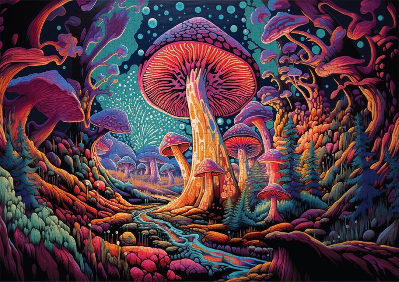 Mystical Mushrooms Adult Classic Jigsaw Puzzle 1000PC