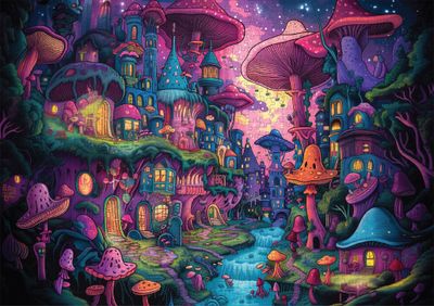 Shroomopolis Adult Classic Jigsaw Puzzle 1000PC