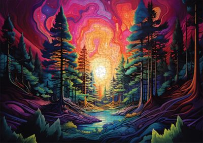 Trippy Timber Classic Jigsaw Puzzle 1000PC