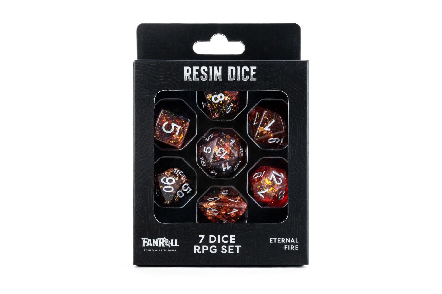 7 Dice RPG Dice Set, Variation: Eternal Fire