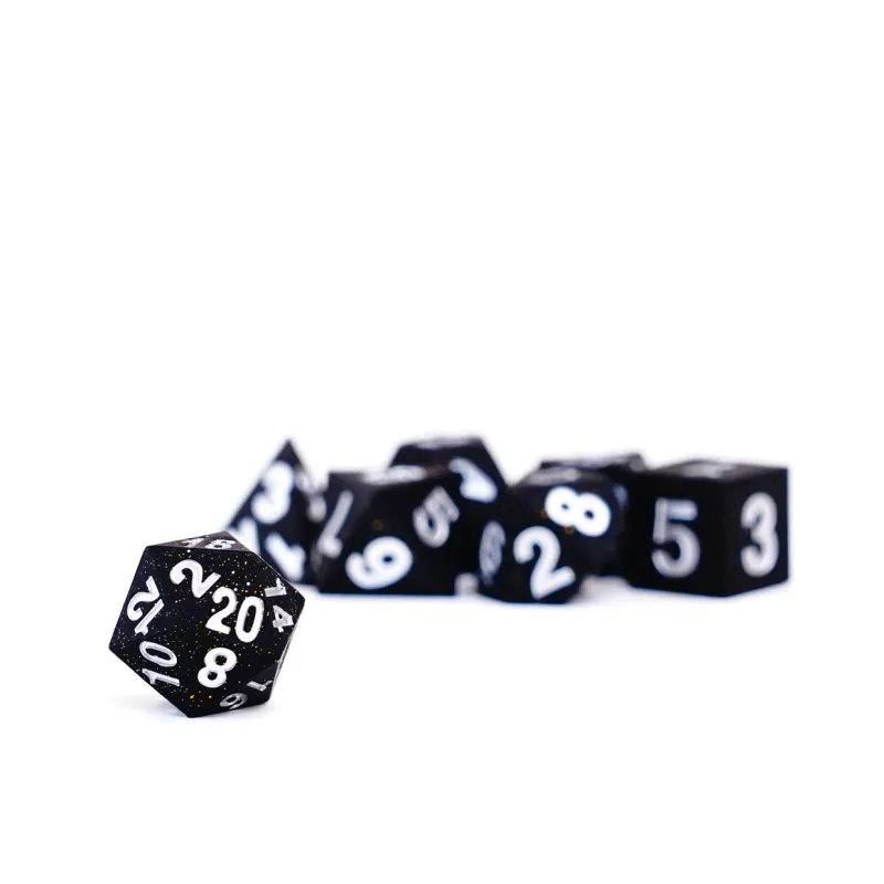 Best Selling Dice Set in Box Packaging:Silicone Gold Scatter