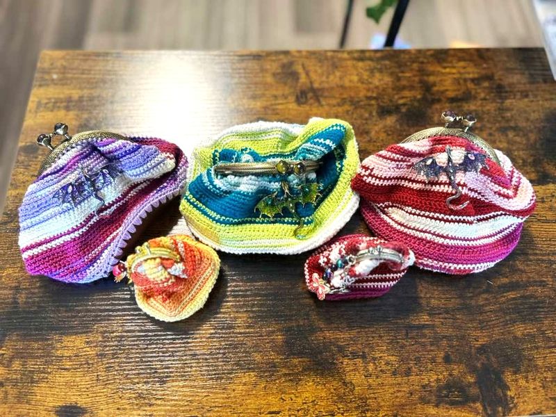 Dragon Dice Bags -with mystery dice set and dragon brooch