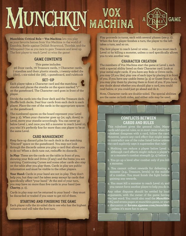 MUNCHKIN VOX MACHINA