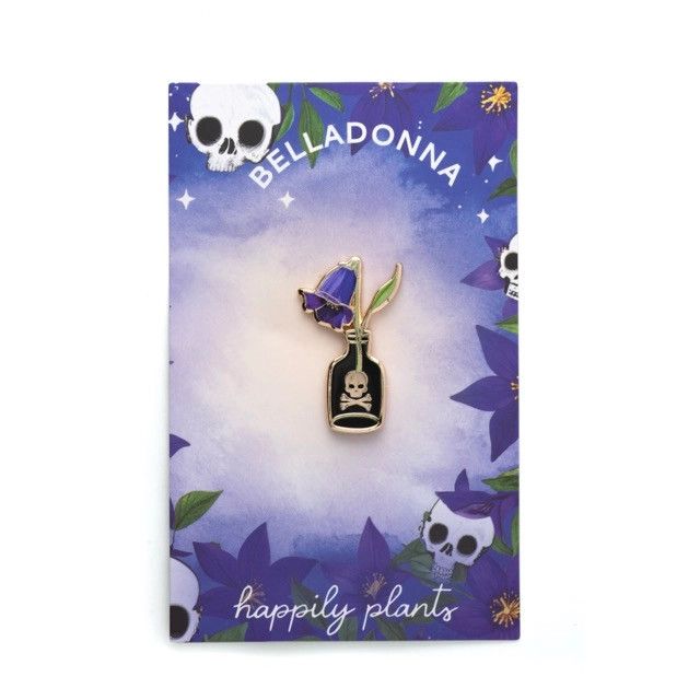 Happily Plants Enamel Pin, Variation: Belladonna