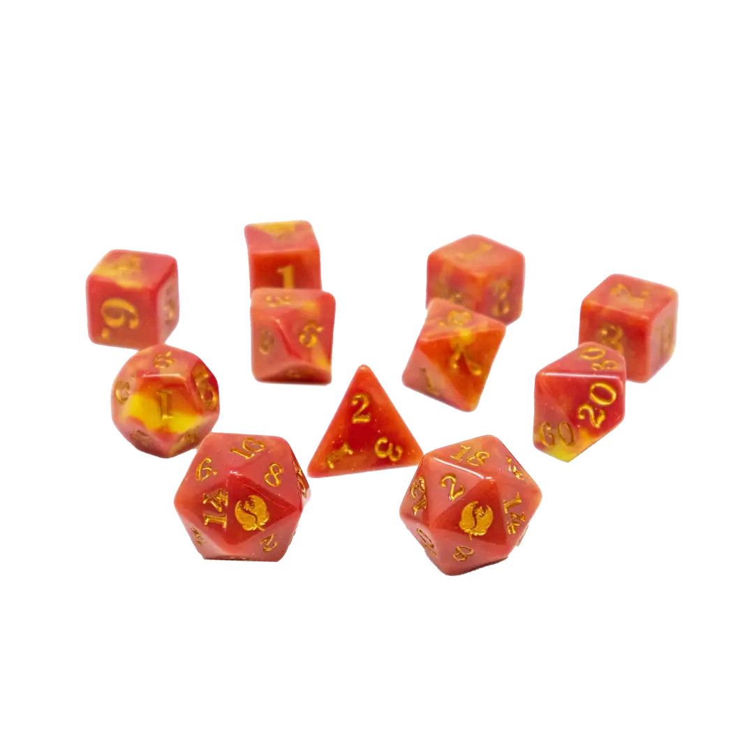 The Field Guide To Floral Dragons RPG Dice Set, Variation: Bloom Pink