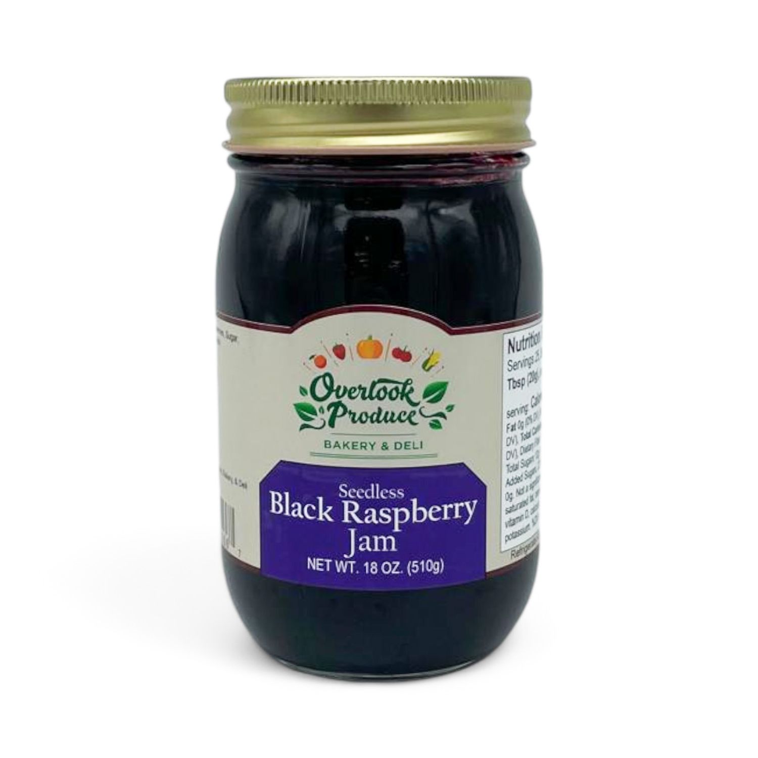 Seedless Black Raspberry Jam 18 oz