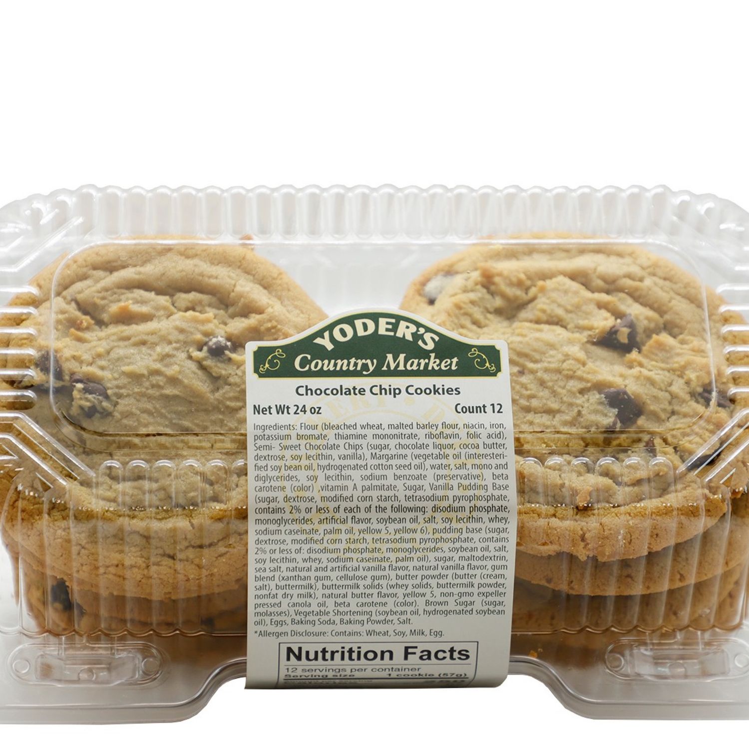 Yoder's Chocolate Chip Cookie  24oz 12ct