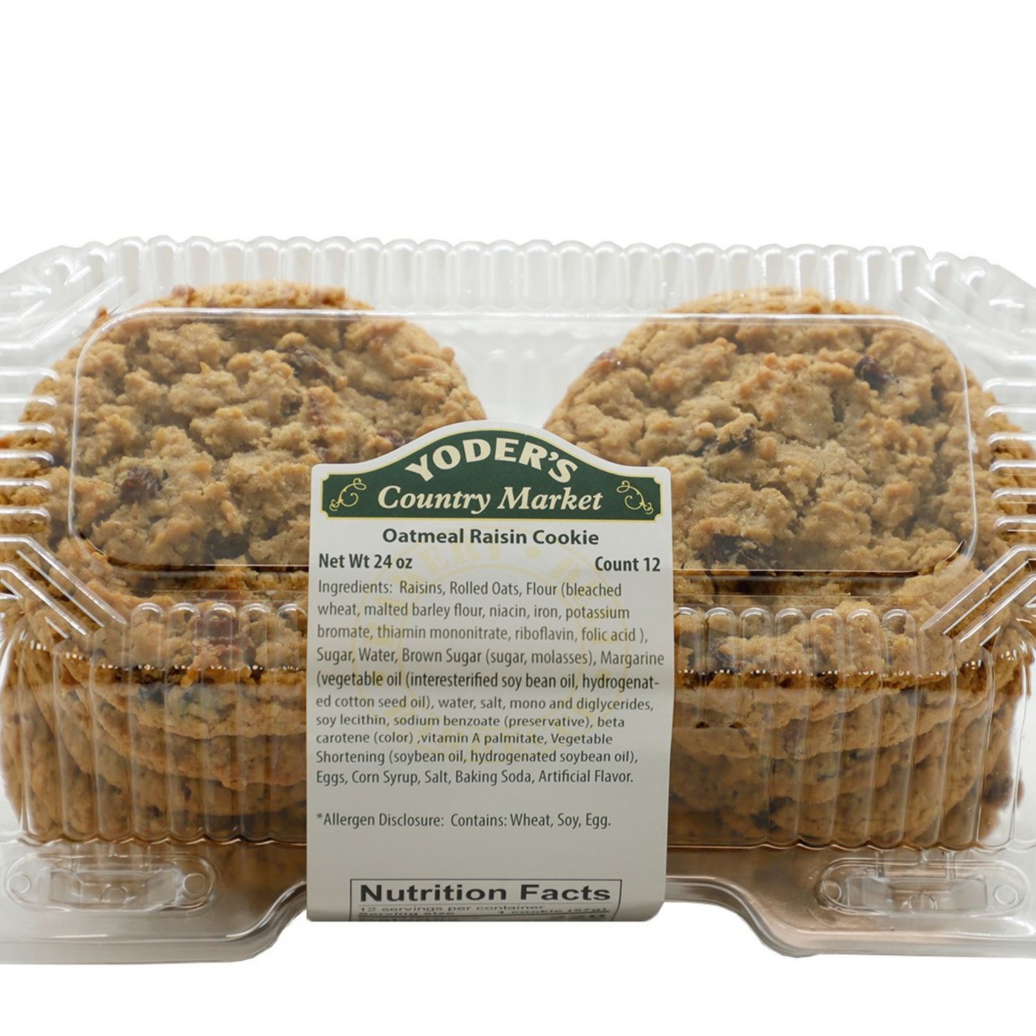 Yoder's Oatmeal Raisin Cookie  24oz 12ct