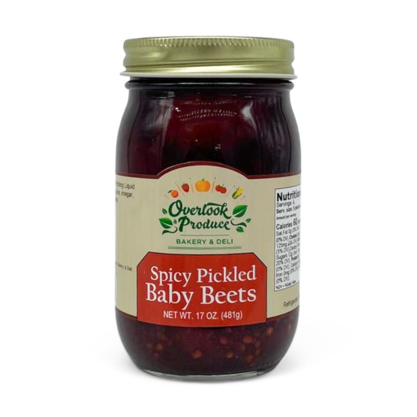 Spicy Pickled Baby Beets 17oz