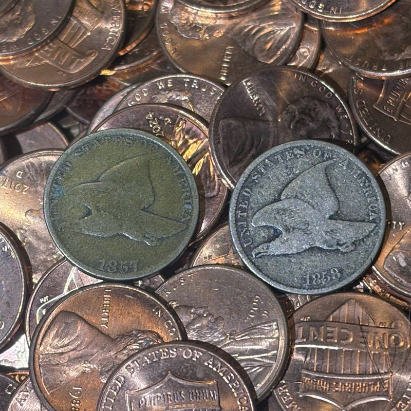 1857, 1858 1C Flying Eagle (circulated, ungraded)