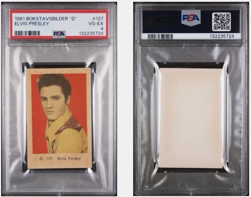 PSA 1961 Bokstavbilder “D” Elvis Presley Trading Card (VG-EX 4) (#127)
