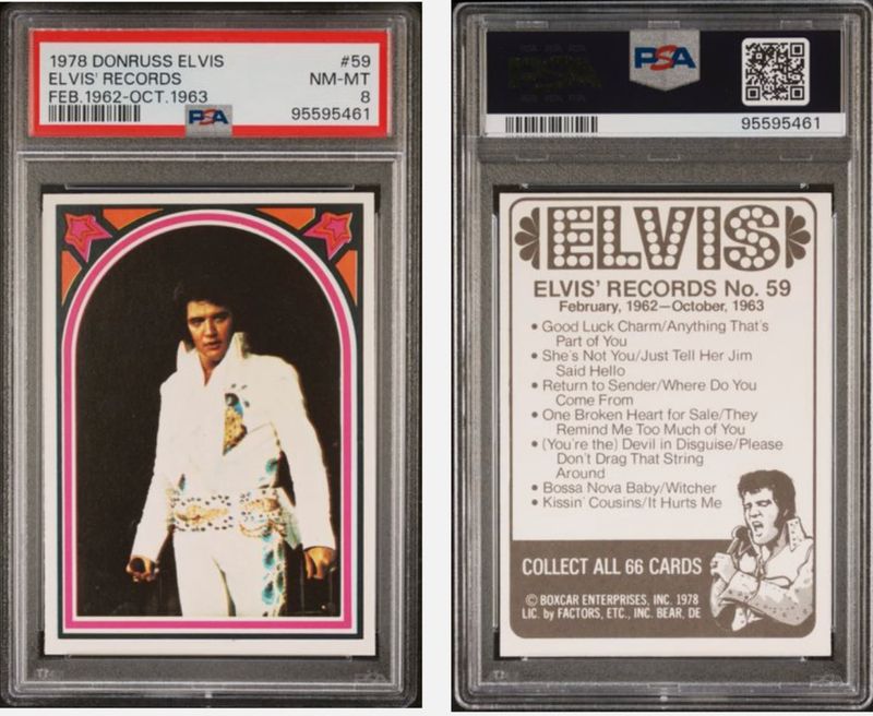 PSA 1978 Donruss Elvis Presley Elvis' Record (#59) (NM-MT 8)