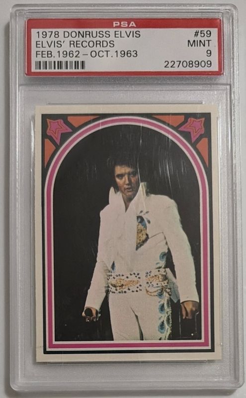 PSA 1978 Donruss Elvis Presley Elvis' Record (#59) (Mint 9)