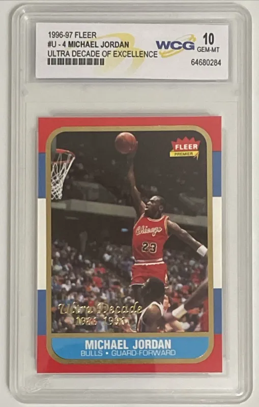WCG 1996-97 Fleer - Michael Jordan - Ultra Decade of Excellence (#U-4) (Gem 10)